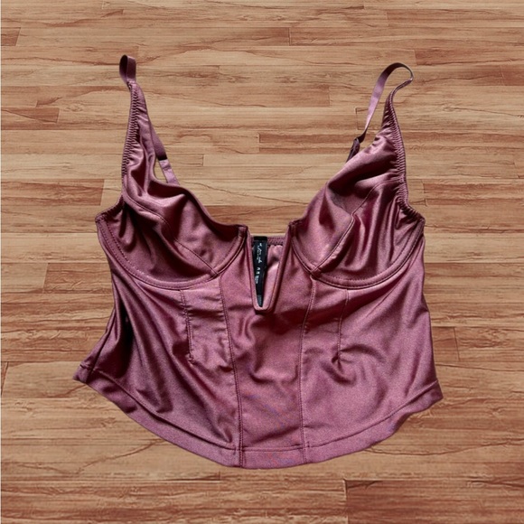 Urban Outfitters / Out From Under Plum Corset Top - Picture 2 of 4